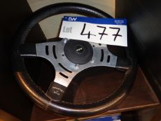MOUNTNEY Black Leather Steering WheelPlease read the following important notes:- ***Overseas