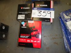 2 YUASA Power Sports AGM Batteries & YUASA YTX20L-BS AGM Battery (New)Please read the following