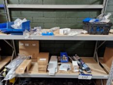 Contents to Two Shelves of Racking, including Wiper Blades, 2 Wiper Motors, 2 Sun Visors, Lap Belts,