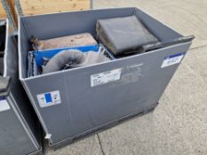 One Pallet Box of Used Land Rover Parts, including Brake Pedel, Clutch Pedel, Various Panels, Fuel