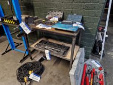 Two Tier Steel Workbench, Approx. 1.05x0.60x0.90m with 6" Mounted VicePlease read the following