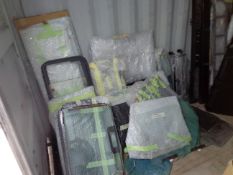 Contents to the Container: Used LAND ROVER parts inc oor Glass, Bumpers, Trim Roof Lining,