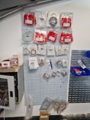 Peg Display Board and Contents, including Oil Seals, Gaskets, Joint Washers, etc