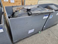One Pallet Box of Used Land Rover Parts, including Fan Cover, Seat Cover, Plastic Trim, Rubber Seal,