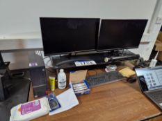 Lenovo V50S-07IMB Core i5 Desktop PC, with Two Acer Monitors, Keyboard and Mouse (Hard Drive