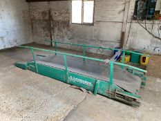 Nicholson Trough Belt Conveyor, 760mm wide on belt, 3380mm long (please note this lot is part of