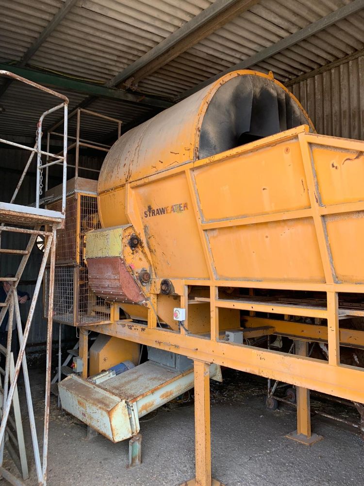 Heston Bale Straw Chopping, Baling & Dust Briquetting Plant & Equipment (formerly used for production of poultry bedding)