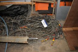 Cable, with plastic piping and fittings as set out, (please note this lot is part of combination lot