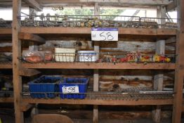 Assorted Spares & Equipment, on four shelves of timber rack (as lotted)Please read the following