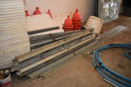 Galvanised Steel Section, with rods as set out, (please note this lot is part of combination lot