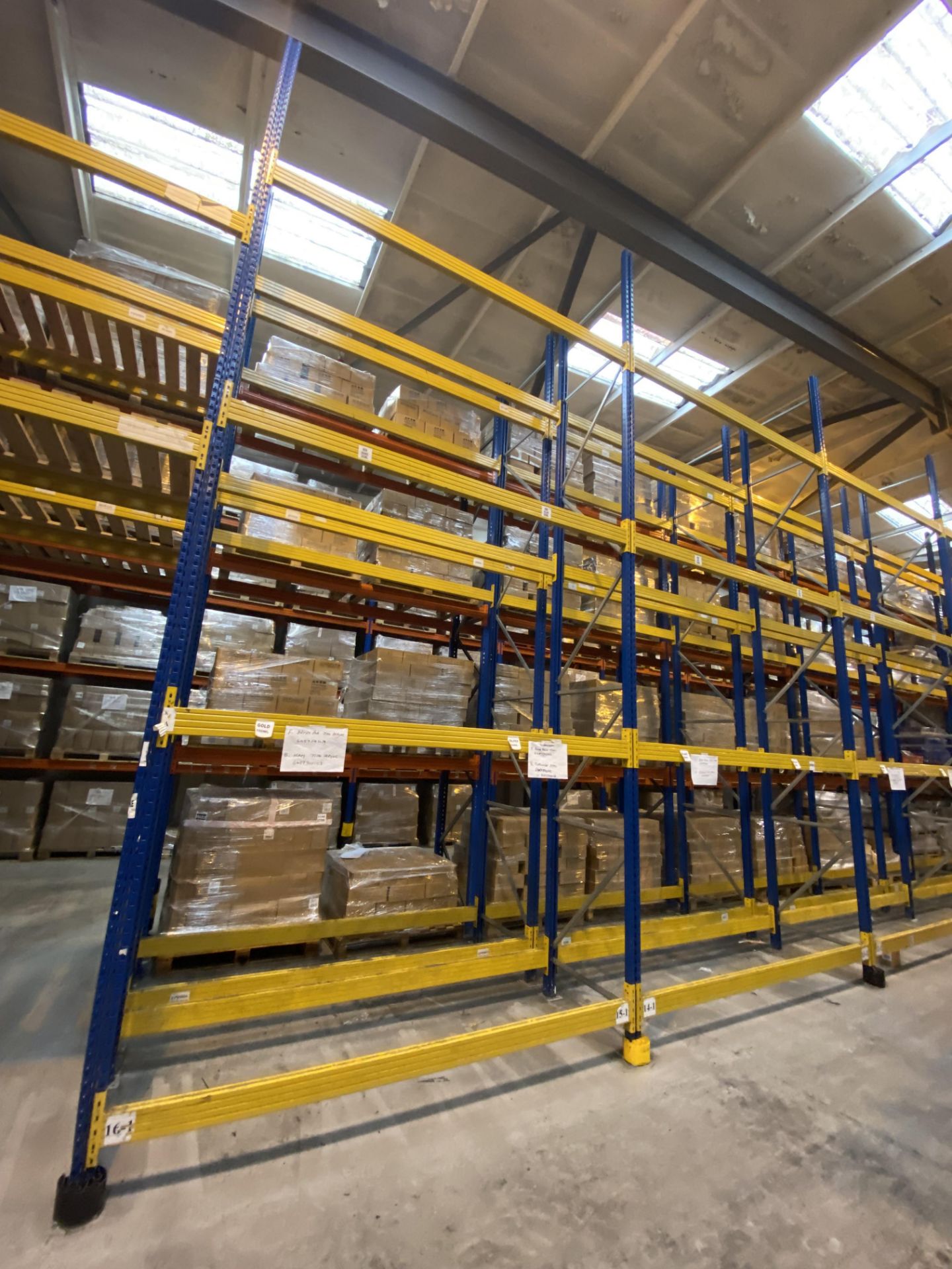Ten Bay Mainly Four Tier Boltless Pallet Rack, each bay approx. 2.8m x 900mm x 6m high (excluding - Image 2 of 3