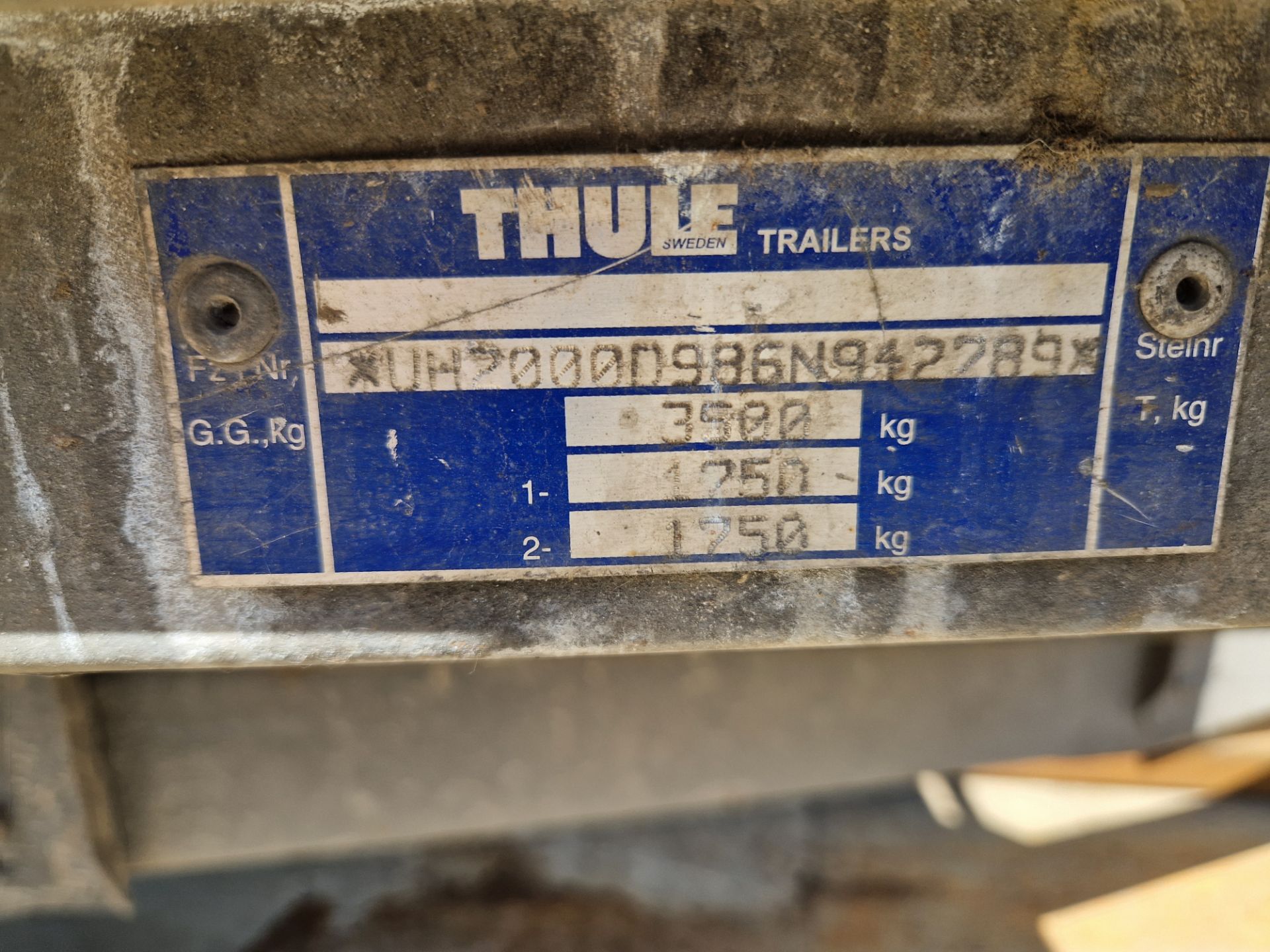 THULE TRAILERS 3.5T Flat Bed Trailer, Approx. 4.2m LongPlease read the following important - Image 3 of 3