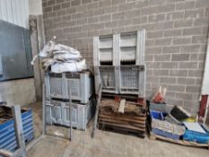 Nine Plastic Stillages, Approx. 1.2m x 1m x 0.75m (Excluding Contents) (Reserve removal until