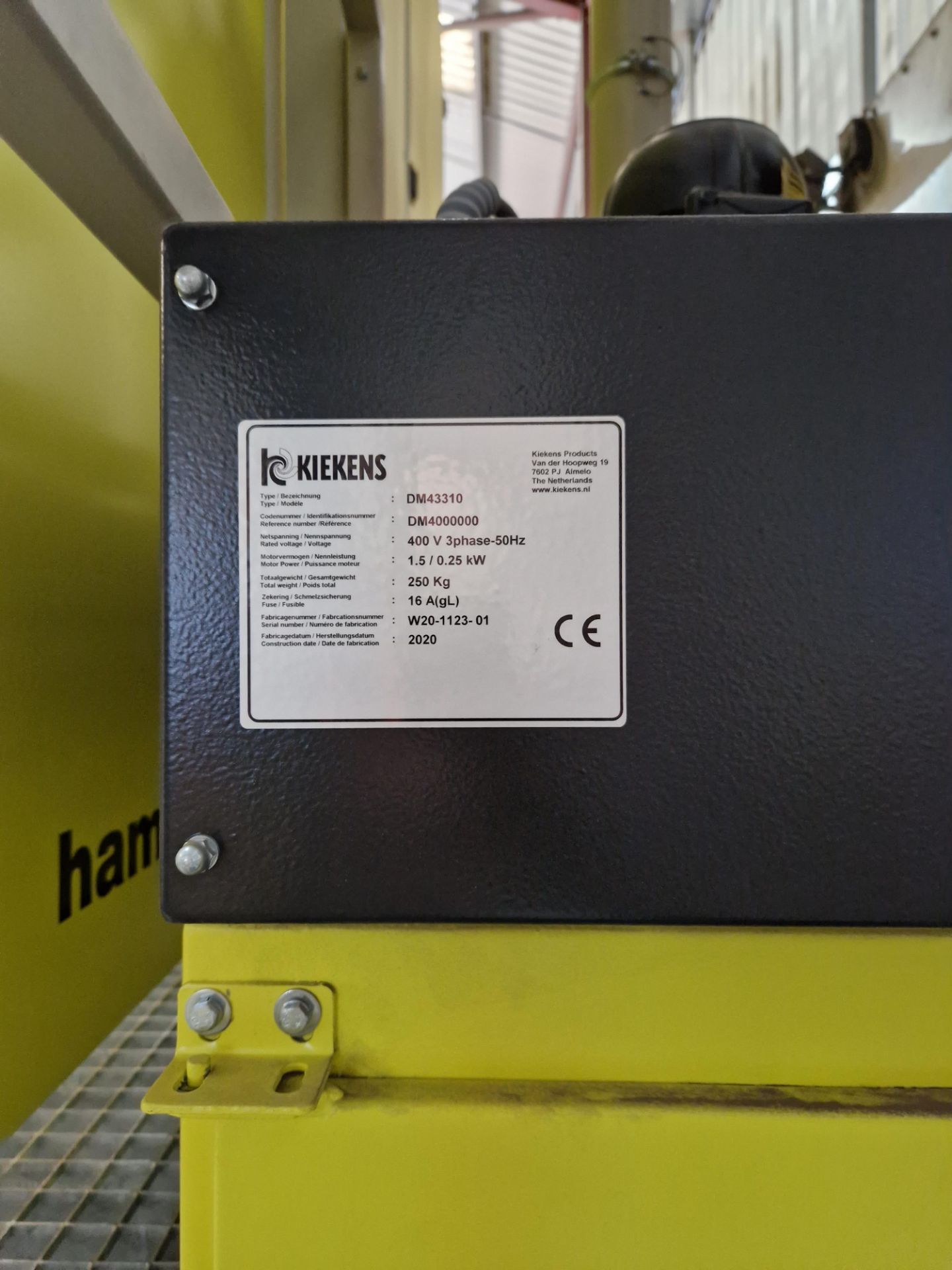 HAMOS KWS 1521-1 Electrostatic Separator , Serial no. 012102, YoM 2021, Working Hours 4039, with - Image 8 of 15