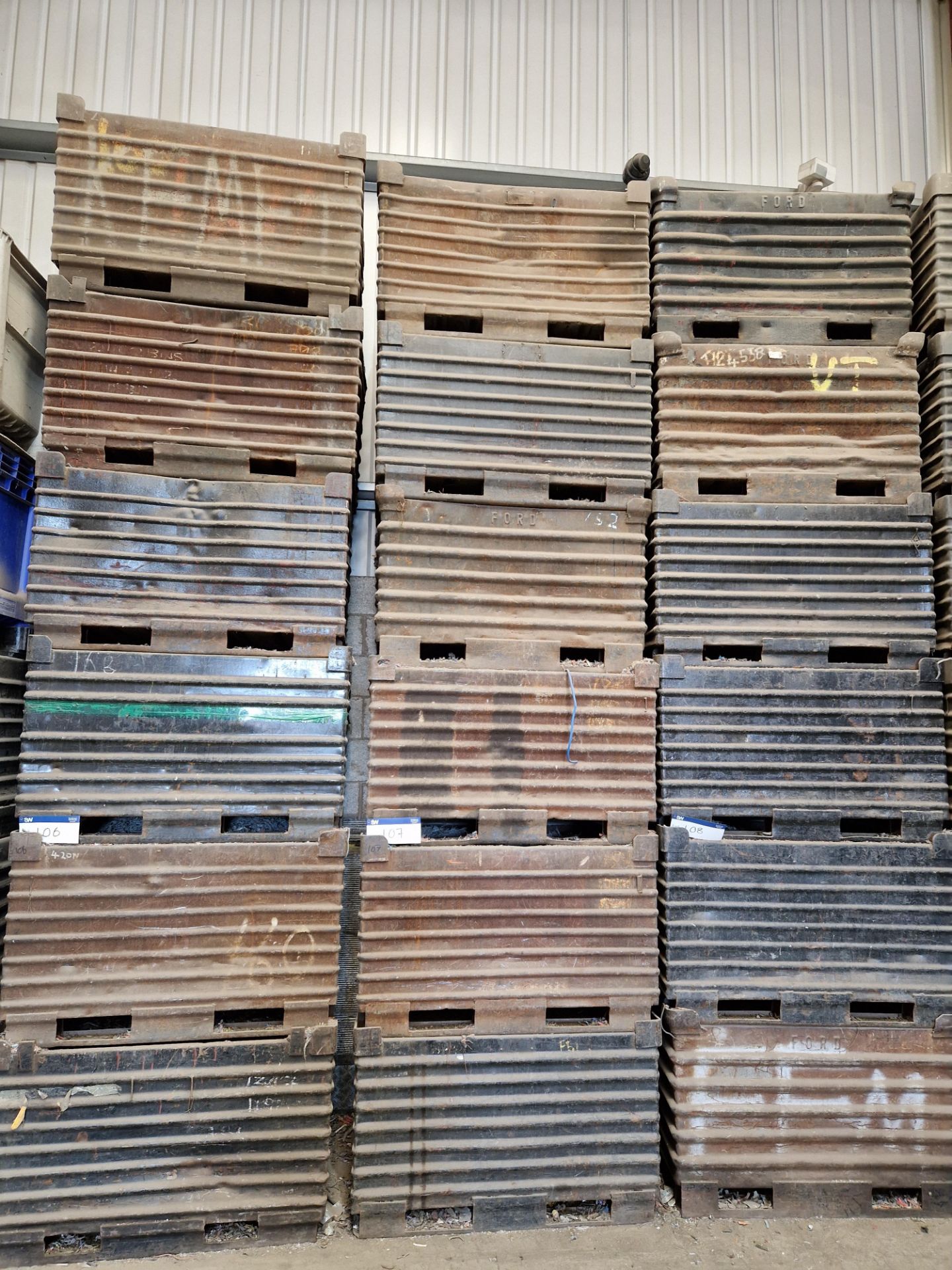 Six Metal Stillages, Approx. 1.2m x 1m x 0.7m (Excluding Contents) (Reserve removal until Tuesday 11