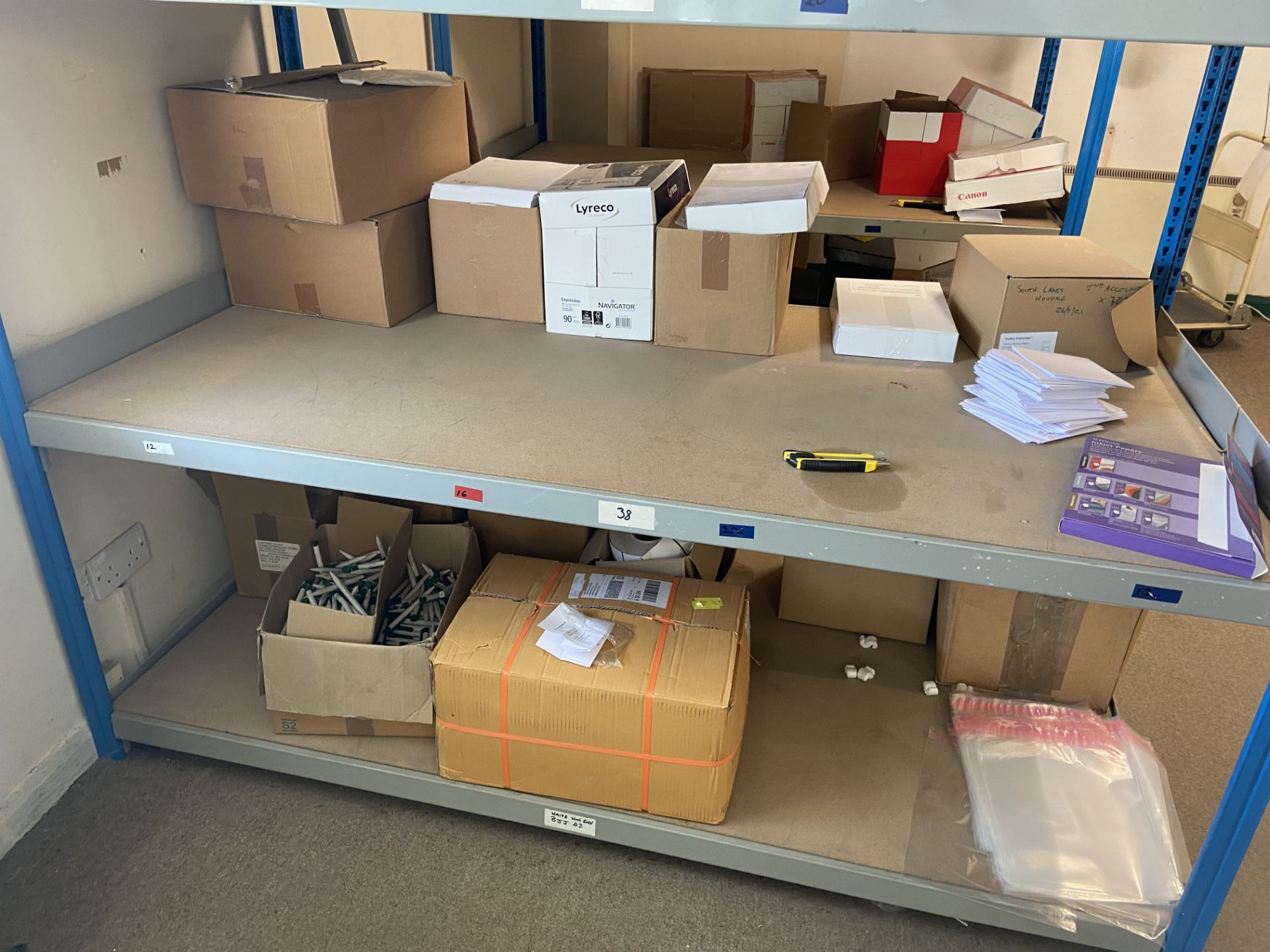 Quantity of Assorted Paper Tubes, Envelopes, Stationery & Equipment, as set out on three bays of - Bild 2 aus 4