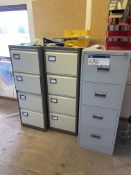 Three x Four Drawer Steel Filing CabinetsPlease read the following important notes:- ***Overseas