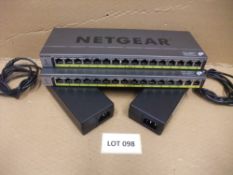 Two Netgear GS116PP 16-Port Gigabit High-Power PoE+ Switch with 90W PSUPlease read the following