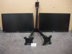 Two Samsung S23C650D 23in Monitors, with twin deskmount monitor armsPlease read the following