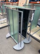 Two Mobile Display Stands, each approx. 1050mm wide, Lot located 33-37 Carron Place, East