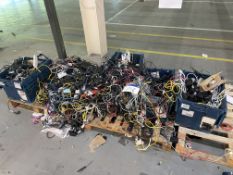 Assorted Computer Cables, Adapters, Extensions, etc., on three pallets, Lots Located Caledonia