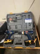 Two Ryobi Portable Battery Drills, with carry cases and assorted screws, Lots Located Caledonia