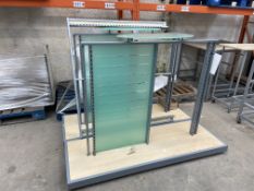 Two Double Sided Mobile Display Stands, each approx. 1.75m wide, Lot located 33-37 Carron Place,