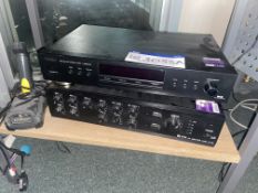 TOA A-1712 PA Amplifier, with TEAC T-R650DAB DAB/AM/FM Stereo Tuner & Microphone, Lots Located