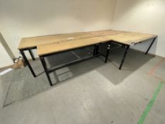 Four Assorted Steel Framed Benches, mainly 2.45m x 1.22m, Lots Located Caledonia House, 5