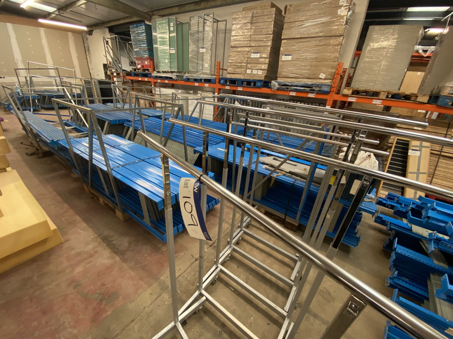 STOCK RACK END FRAMES, as set out in one area, with 12 cage pallets and on three pallets and also as - Image 4 of 5