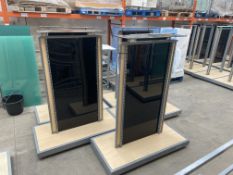 Five Double Sided Mobile Display Stands, each approx. 1150mm wide, Lot located 33-37 Carron Place,