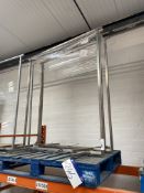 Three Adjustable Freestanding Hanging Rails, brushed stainless steel, BH7910 (J0850), Lot located