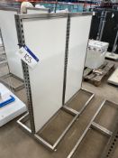 Two Stainless Steel Framed Double Sided Stands, each 620mm wide, Lot located 33-37 Carron Place,