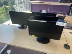 Four Flat Screen Monitors, with two Cisco telephone handsets, Lots Located Caledonia House, 5