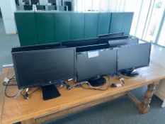 Ten HP Flat Screen Monitors, with six keyboard and three mice, Lots Located Caledonia House, 5
