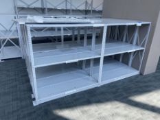 Eight Bay Three Tier Steel Stock Rack, each bay approx. 1.22m x 300mm x 1.25m high, Lots Located
