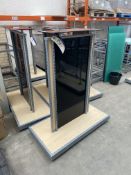 Four Double Sided Mobile Display Stands, each approx. 1150mm wide, Lot located 33-37 Carron Place,