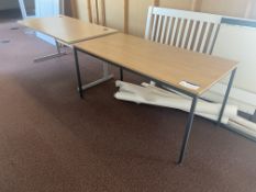 Two Steel Framed Tables/ Desks, Lots Located Caledonia House, 5 Inchinnan Drive, Inchinnan, Renfrew,
