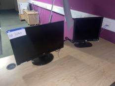 Two HP Flat Screen Monitors, Lots Located Caledonia House, 5 Inchinnan Drive, Inchinnan, Renfrew,