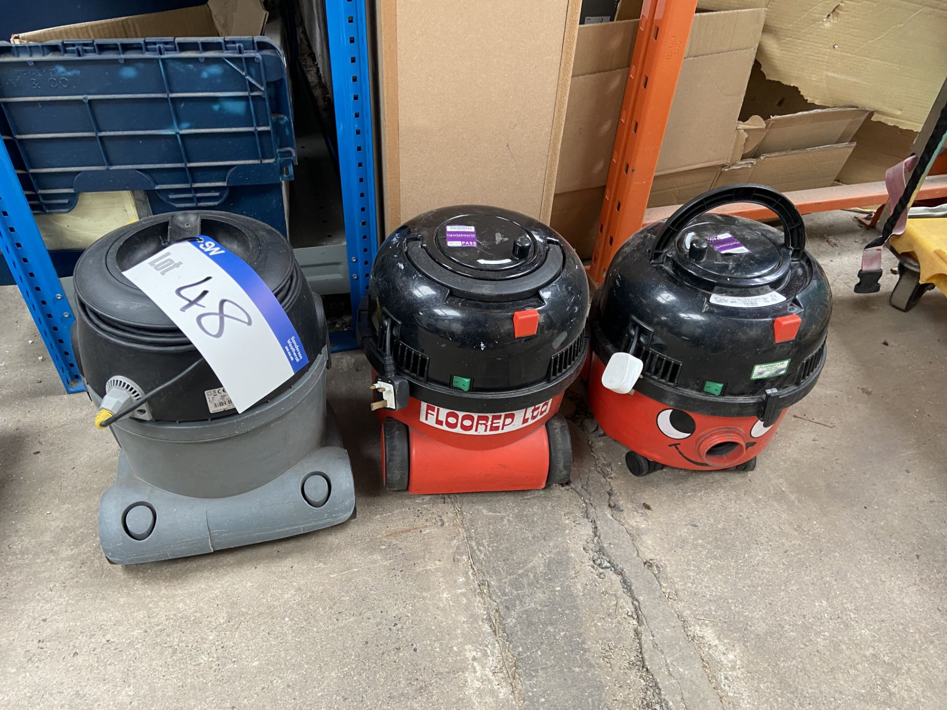 Three Vacuum Cleaners, each 240V (no suction hoses), Lot located 33-37 Carron Place, East
