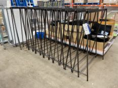 13 Fabricated Steel Framed Garment Hanging Rails, each 1.2m wide, Lot located 33-37 Carron Place,