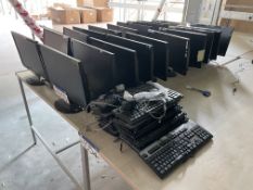 Approx. 20 Assorted Monitors, understood to be mainly HP S2331a, with keyboards as set out, Lots