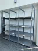 Three Bay Four Tier Steel Stock Rack, approx. 1m x 950mm x 2.7m high, Lots Located Caledonia