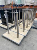 Six Double Sided Mobile Display Stands, each approx. 1.15m wide, Lot located 33-37 Carron Place,