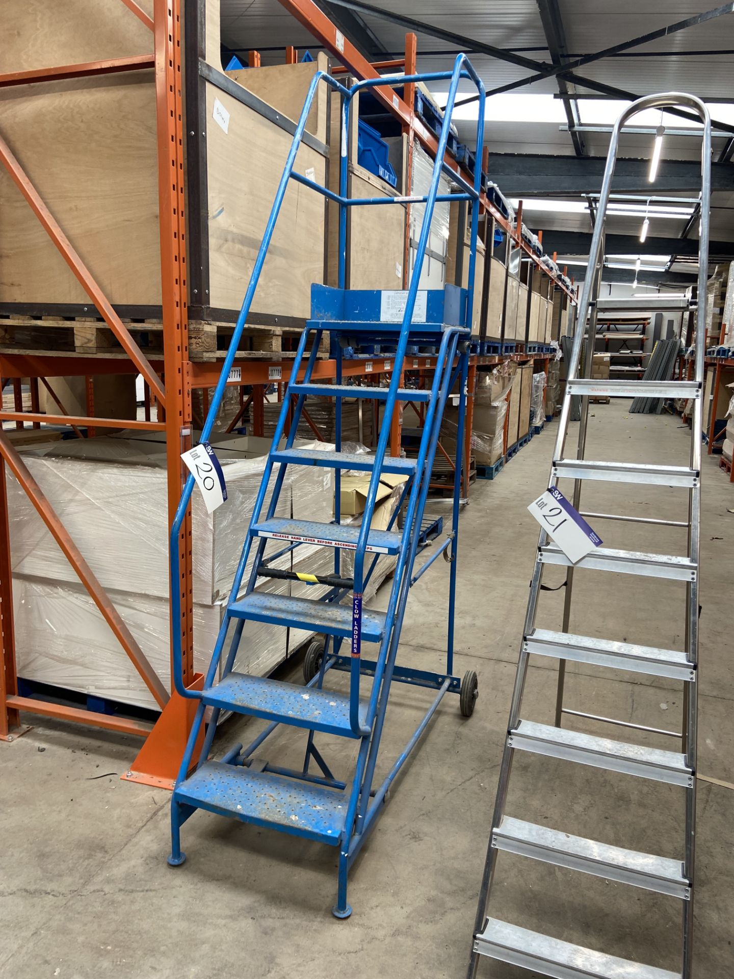 Klime-ezee Seven Rise Warehouse Ladder (reserve removal until Friday 11 August 2023), Lot located
