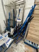 Mobile Garment Hanging Frame Components, in corner of room, Lot located 33-37 Carron Place, East