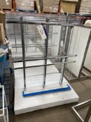 Two Double Sided Mobile Display Racks, each 1.2m wide, Lot located 33-37 Carron Place, East