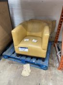 One Mustard Bucket Chair, D105 (J0848), Lot located 33-37 Carron Place, East Kilbride, North