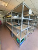 Six Bays of Steel Stock Rack, up to approx. 1.8m x 600mm x 2.15m high, Lots Located Caledonia House,