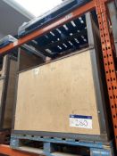 Steel Framed Stock Box, with contents comprising mainly rack shelving panels, C181 (J0799), Lot